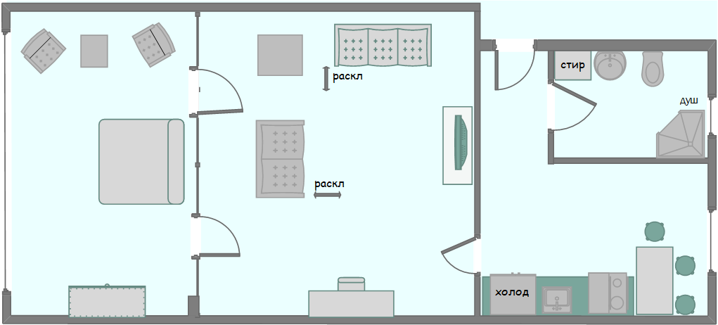 План-схема апартаментов «Флоренция»